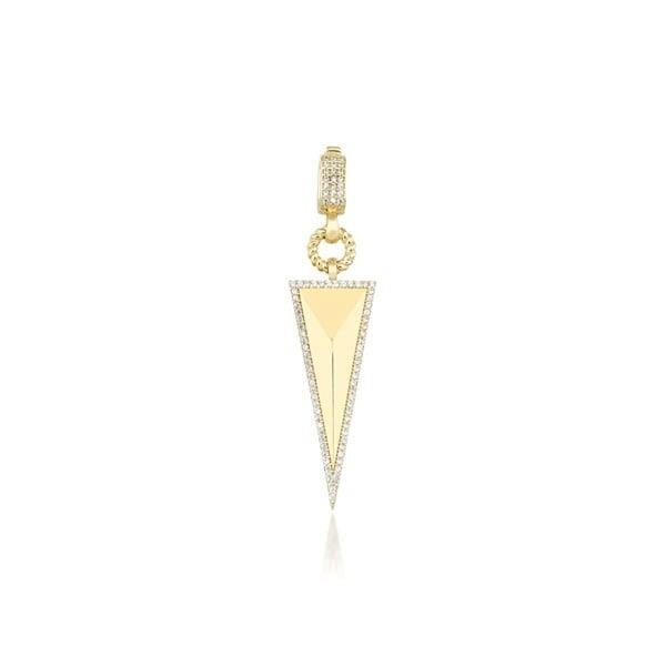 Taşlı Üçgen Kolye Ucu Charm