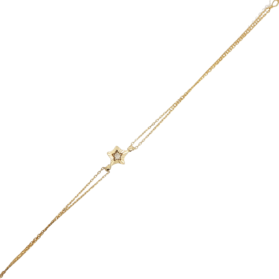 Yıldız Figürlü Taşlı Bileklik | Acar Gold
