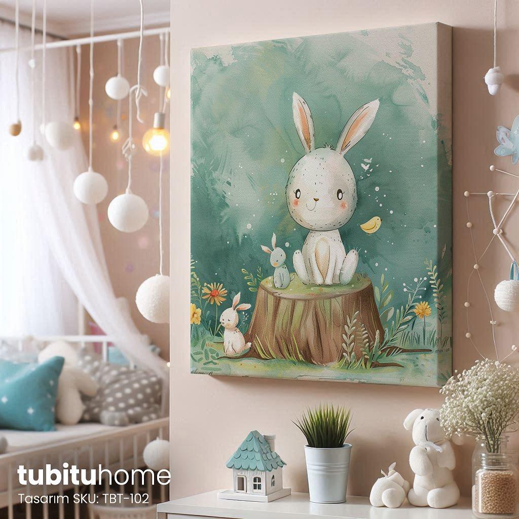 Tiny Friends World Serisi-Çocuk Odası Kanvas Tablo