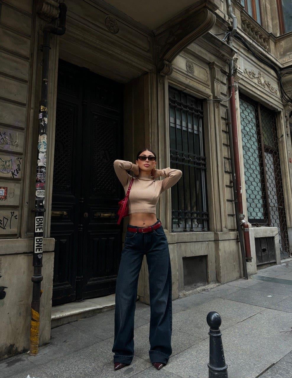 bej balıkçı yaka triko