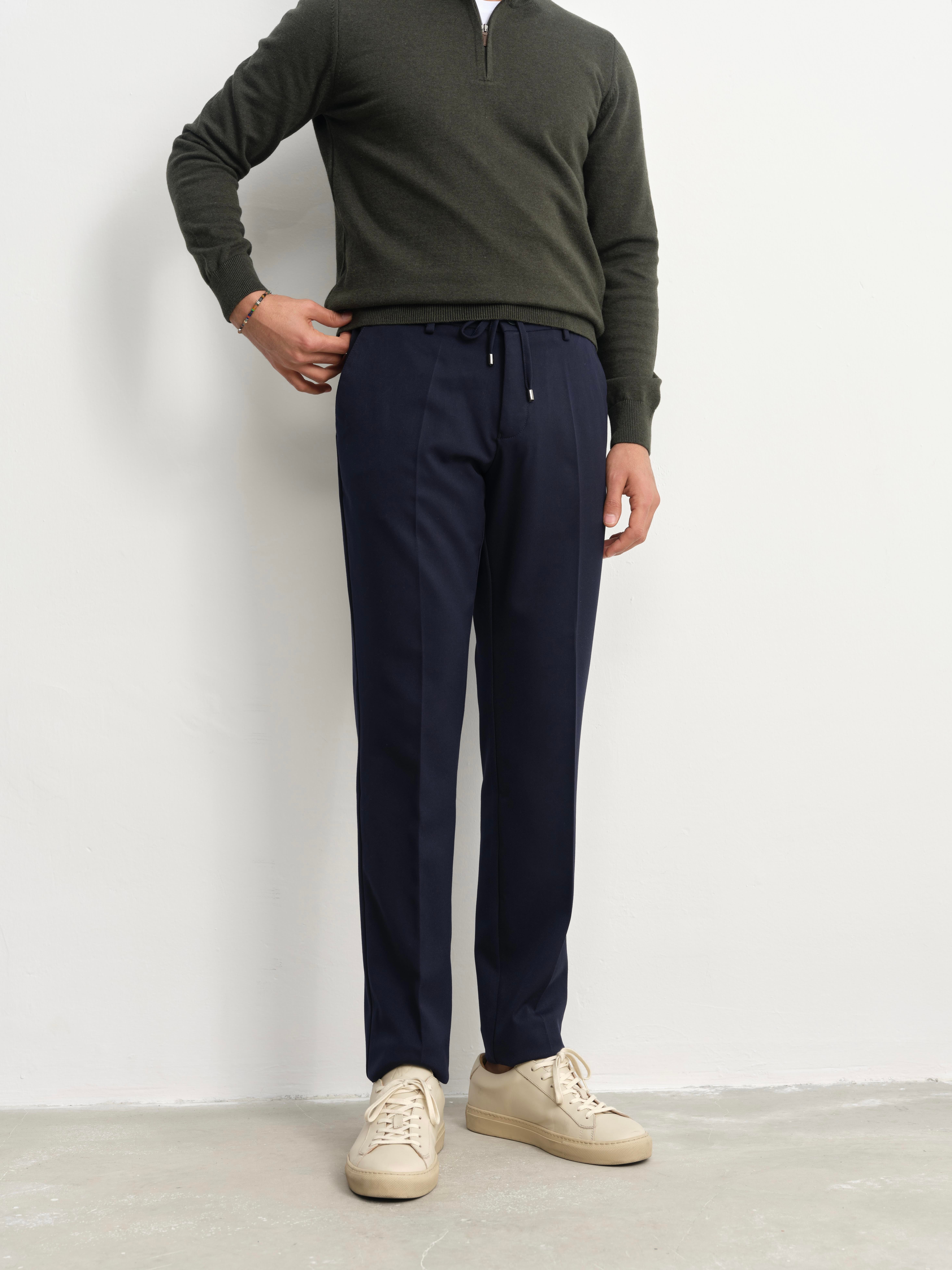 SLIMFIT LACİVERT LİKRALI JOGGER PANTOLON