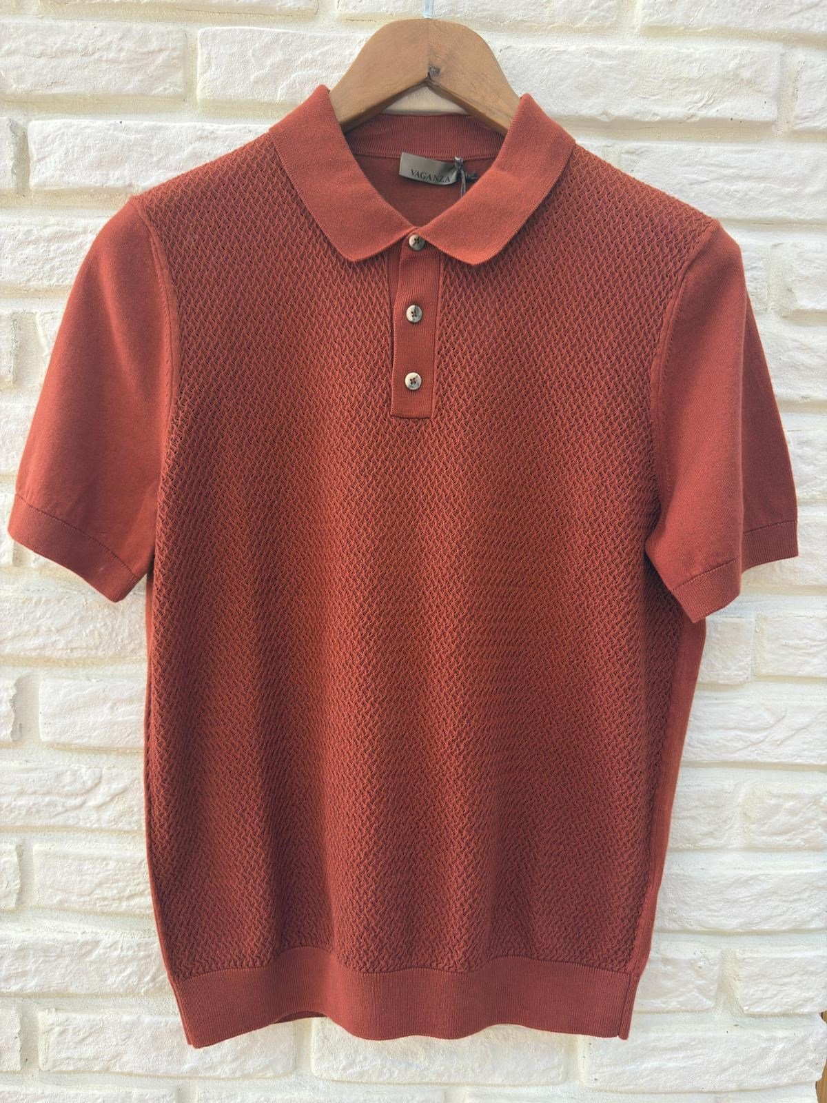 TABA DESENLİ POLO YAKA PAMUK TRİKO