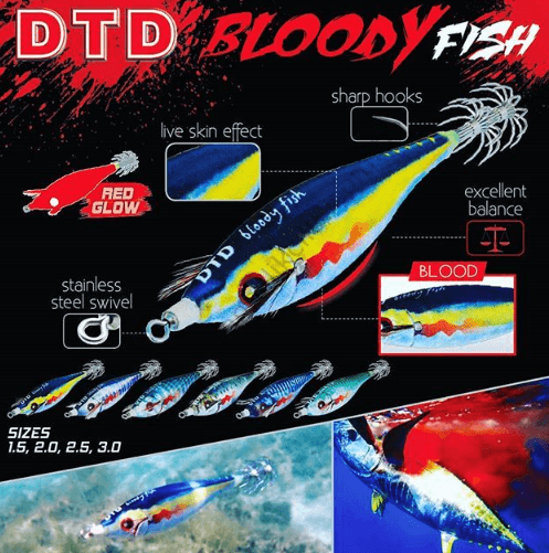 DTD Dtd Bloody Fish 1.5 55MM Kalamar Zokası Kalamar Zokaları