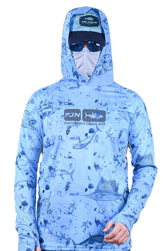 FUJIN Fujin Pro Angler T-Shirt Blue Fish - 4XL Balıkçı Giyim