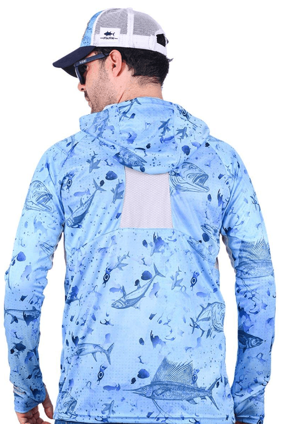 FUJIN Fujin Pro Angler T-Shirt Blue Fish - 4XL Balıkçı Giyim