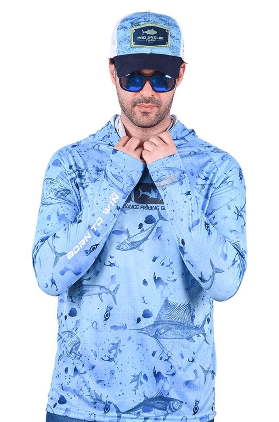 FUJIN Fujin Pro Angler T-Shirt Blue Fish - 4XL Balıkçı Giyim