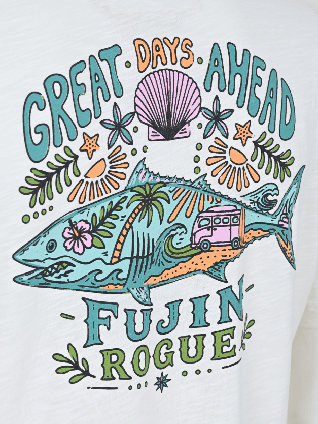 FUJIN Fujin S26 Hawaii T-Shirt Ecru Balıkçı Giyim