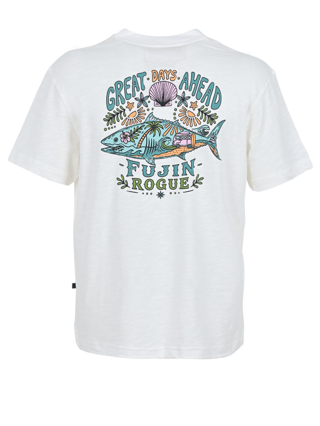 FUJIN Fujin S26 Hawaii T-Shirt Ecru Balıkçı Giyim
