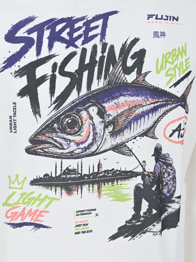 FUJIN Fujin S26 Street Fishing T-Shirt Ecru  Balıkçı Giyim