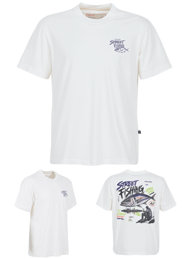 FUJIN Fujin S26 Street Fishing T-Shirt Ecru  Balıkçı Giyim