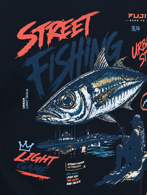 FUJIN Fujin S26 Street Fishing T-Shirt Dark Navy  Balıkçı Giyim