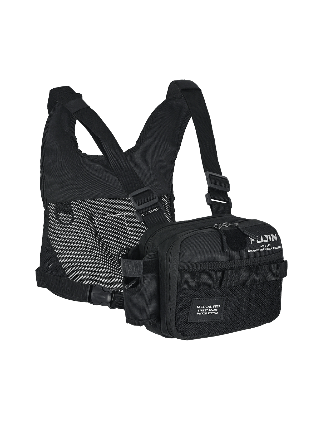 FUJIN Fujin Tactical Vest Black Balıkçı Çantası Çanta ve Kutular