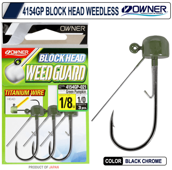 OWNER Owner 4154GP Block Head Weedless  Jig Head ve Zokalar