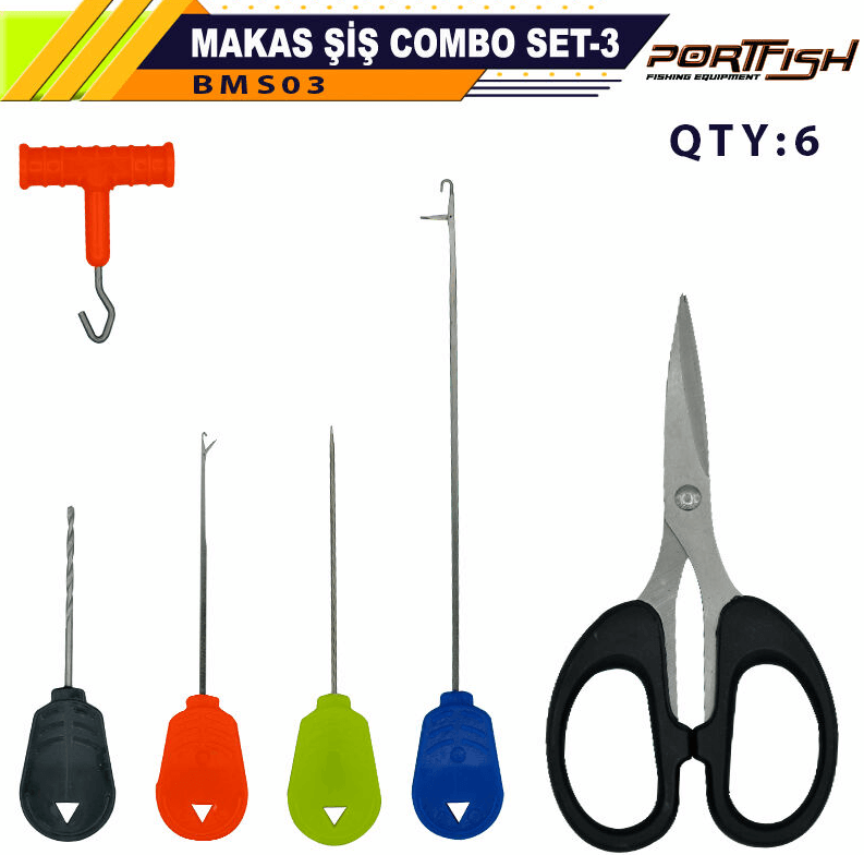 Makas ve PenselerPortfish Makas Şiş Combo Set-3