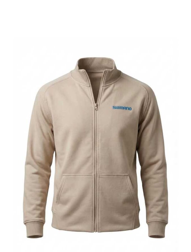 Balıkçı GiyimShimano Zipper Sweatshirt Beige