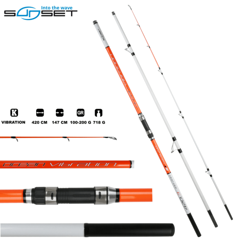 Surf Kamışları Sunset Ocean Vibration Hybrid LC 420 Cm 100-200gr Surf Kamışı