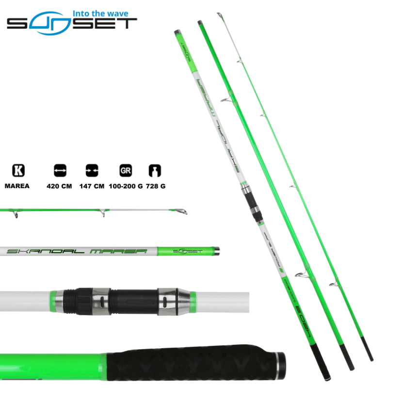 Surf Kamışları Sunset Skandal Marea Power MN 420cm 100-200gr Surf Kamışı