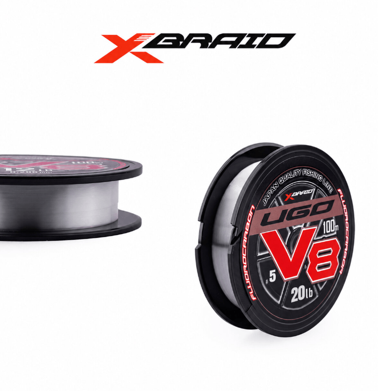 YGK Ygk X061 F-Ugo V8 Hard Fc 100m Misina - 2PE 0.235MM Fluorocarbon (Leader) Misinalar