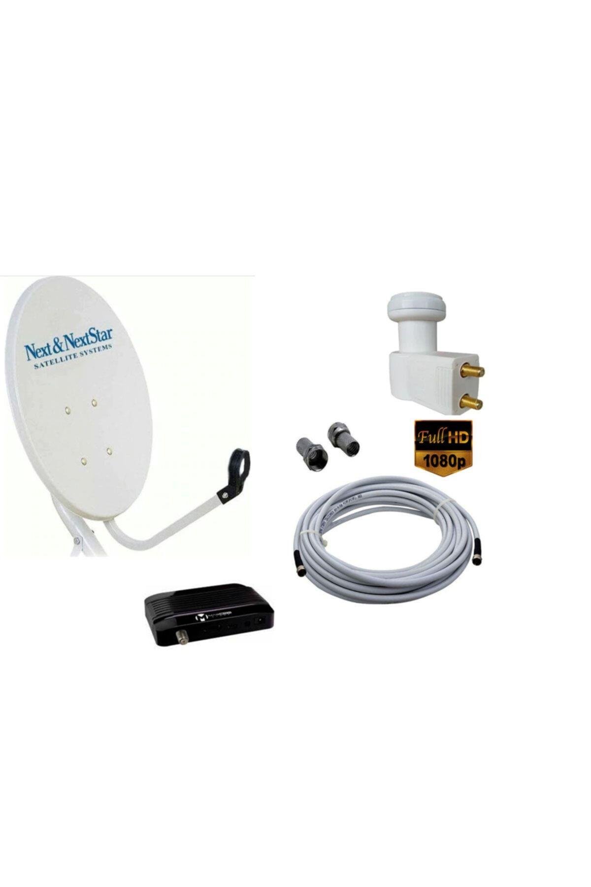 Çanak Anten Lnb2(ÇİFTLİ) 35 Metre Kablo Hd Uydu Alıcısı Çanak Anten Set