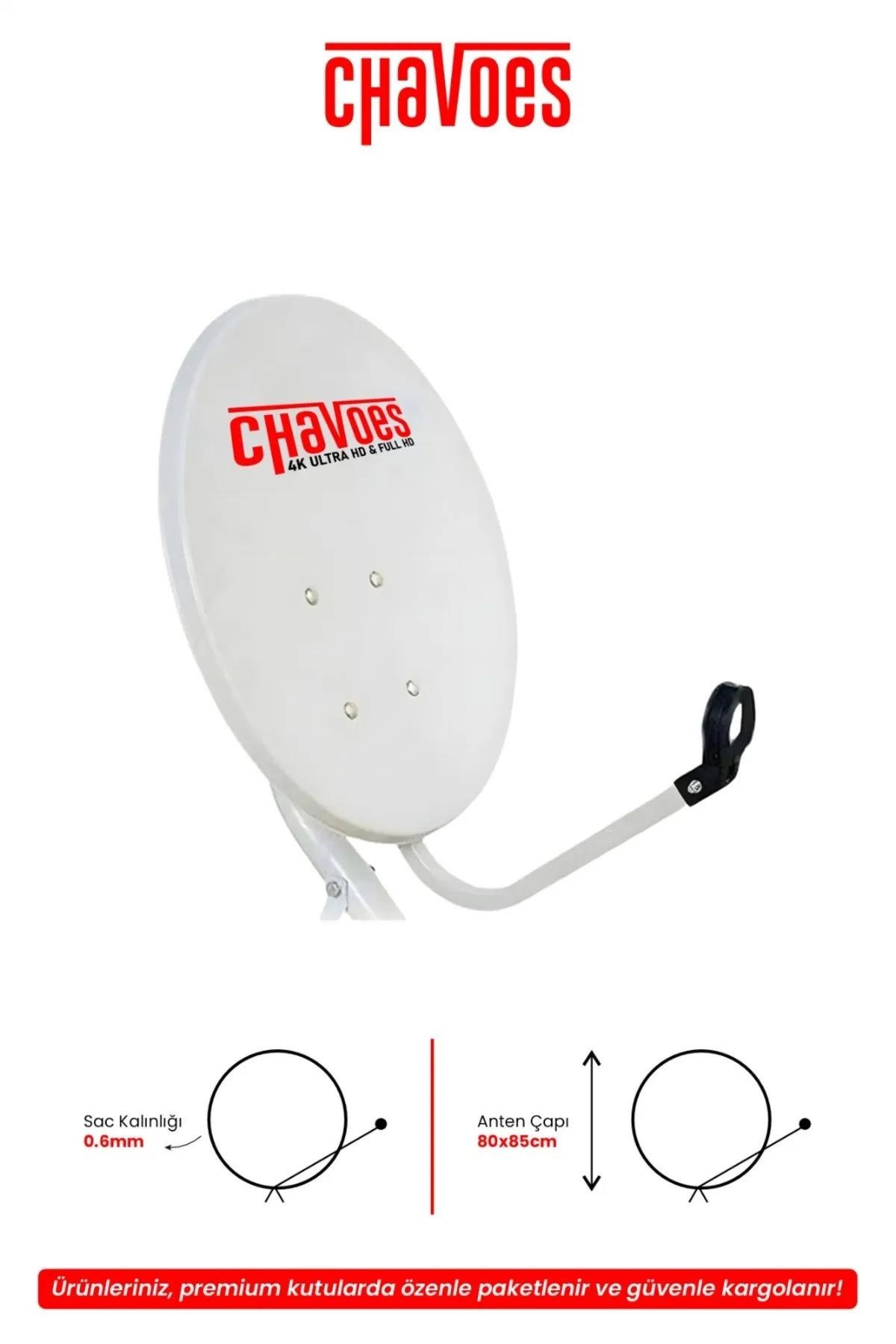 Chavoes 80-85CM Çanak Anten Set 0,6mm 4K Full HD Uyumlu