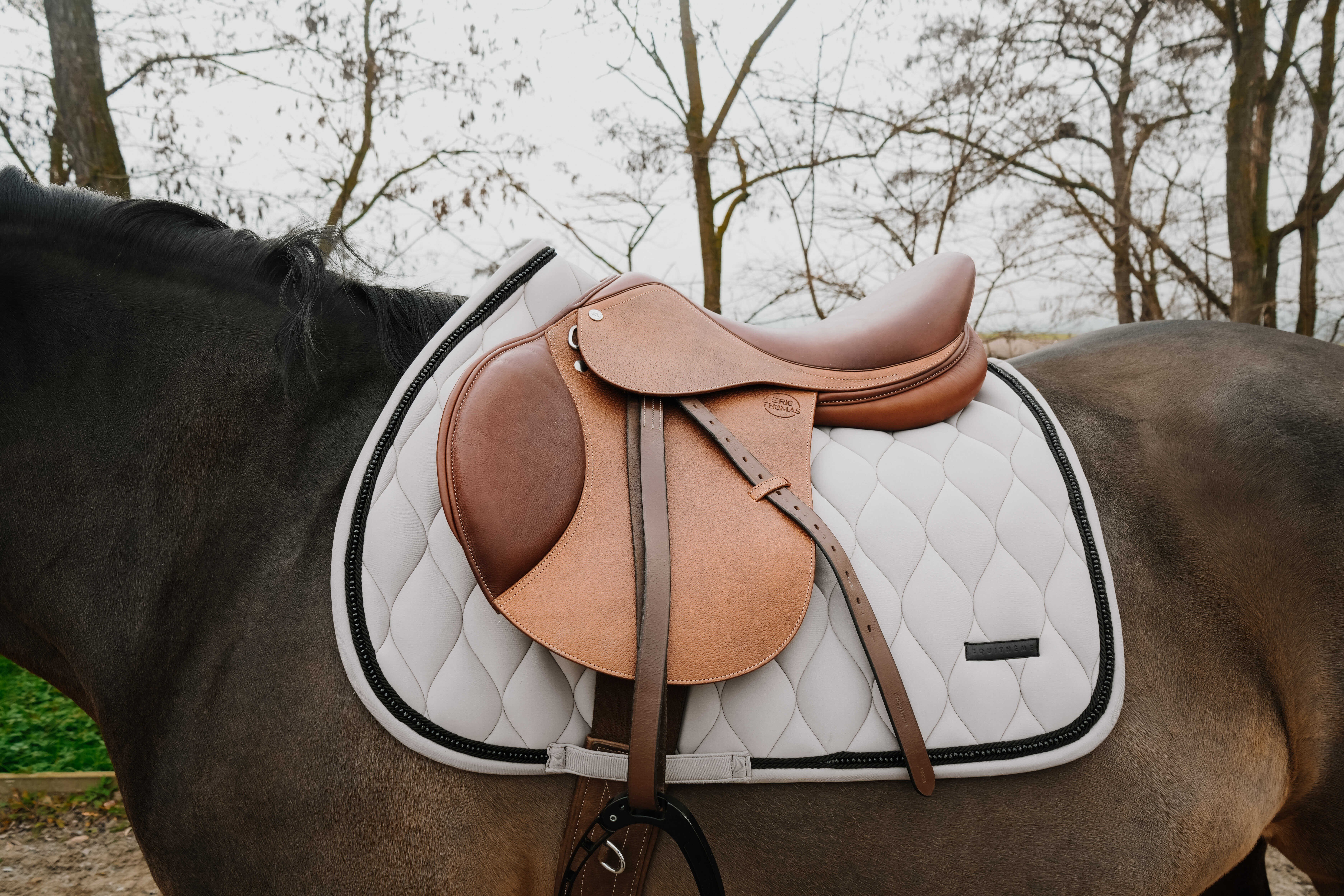 EQUITHÈME Pearl Çok Amaçlı Eyer Altlığı - Soft Taupe- (At Boyu / Full)