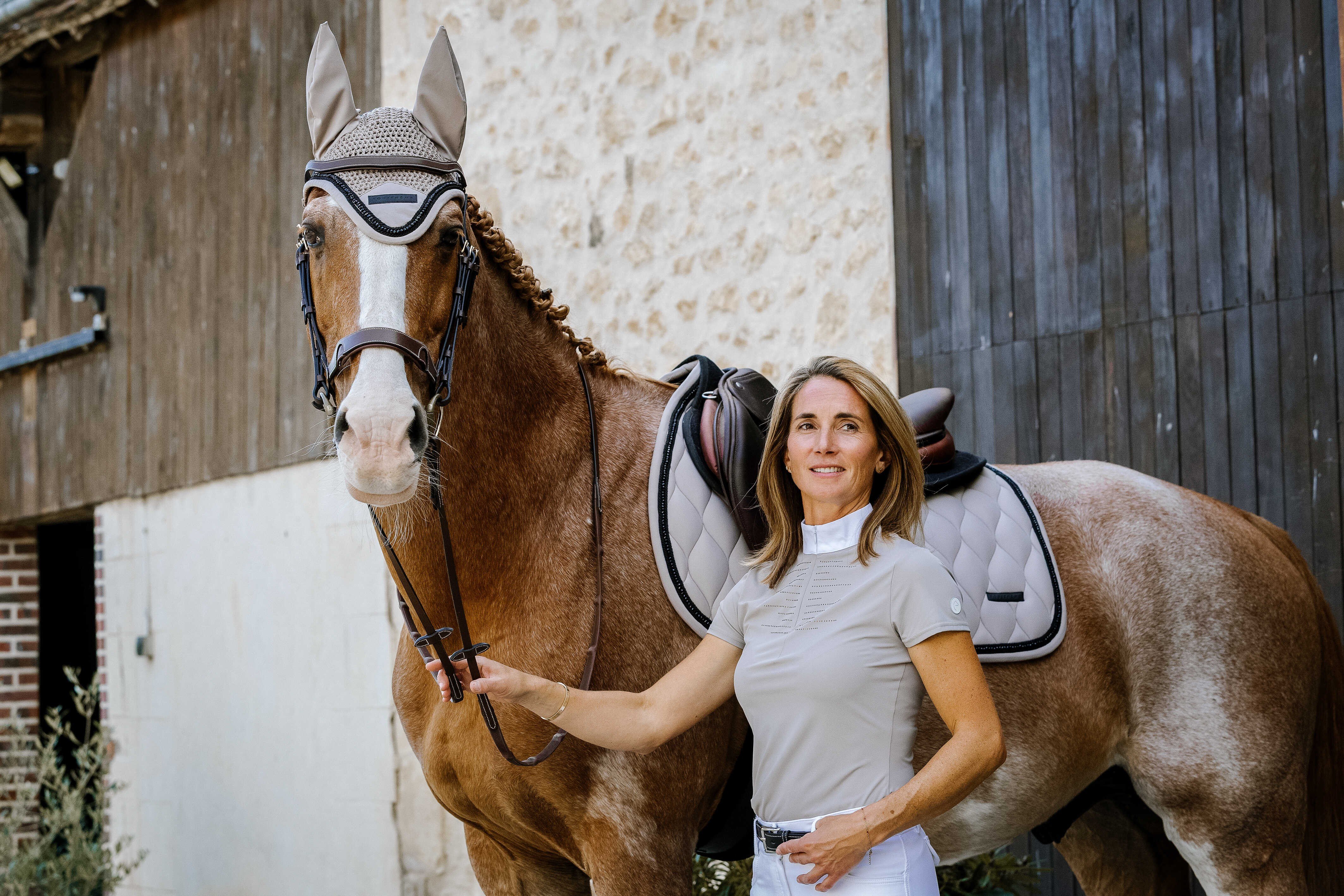 Equitheme Suzanne - Polo Binici Yarışma Bluzu - Taupe