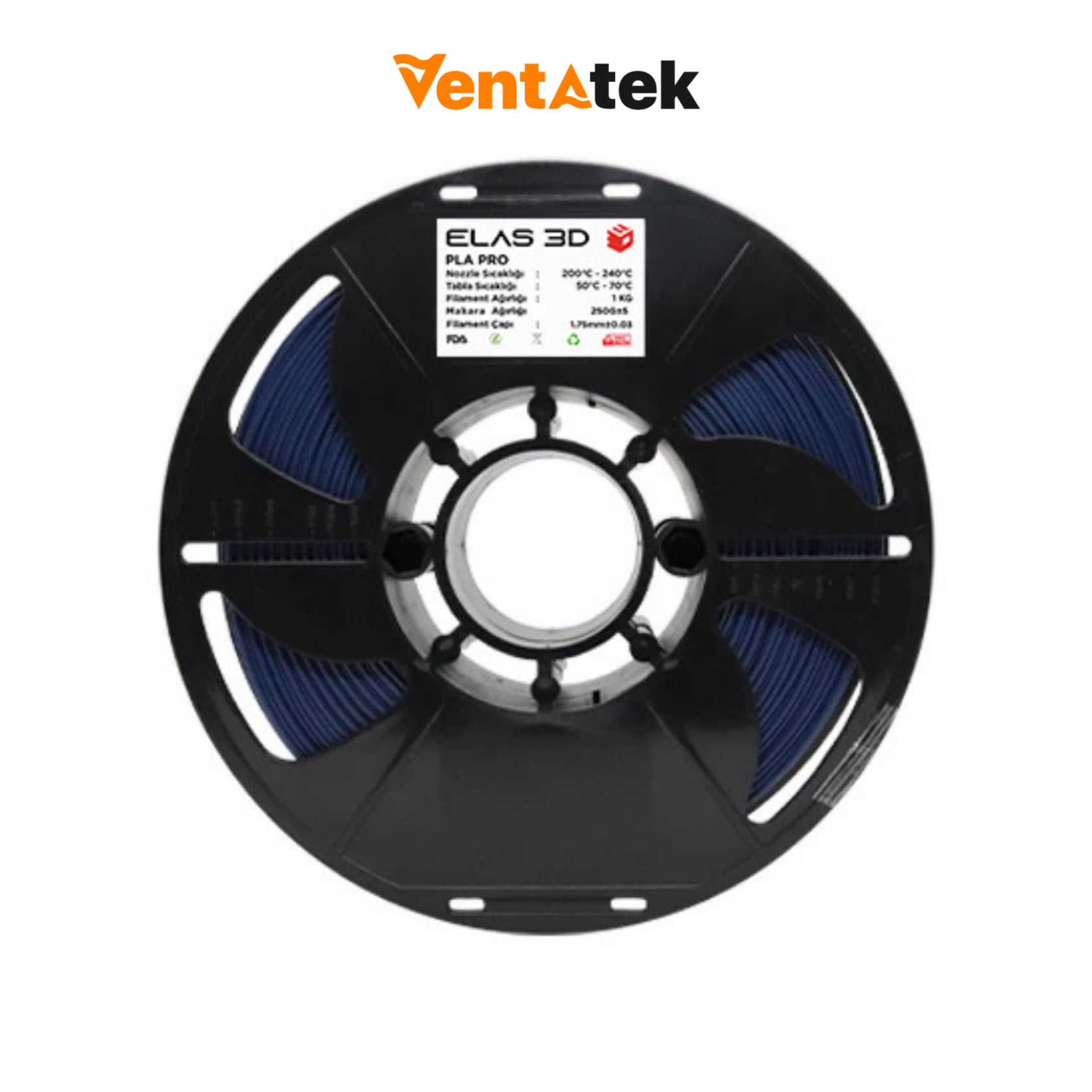 Elas 3D Lacivert PLA Pro Filament - 1.75mm - 1 Kg