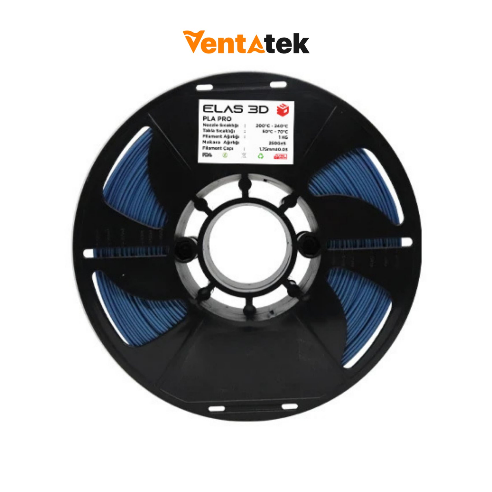 Elas 3D Sedefli Mavi PLA Pro Filament - 1.75mm - 1 Kg