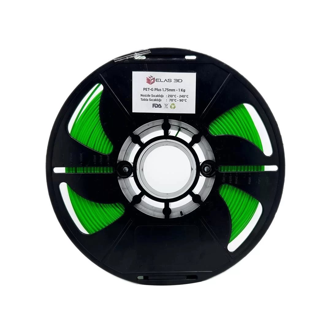 Elas 3D Fıstık Yeşil PETG Filament - 1.75mm - 1 Kg