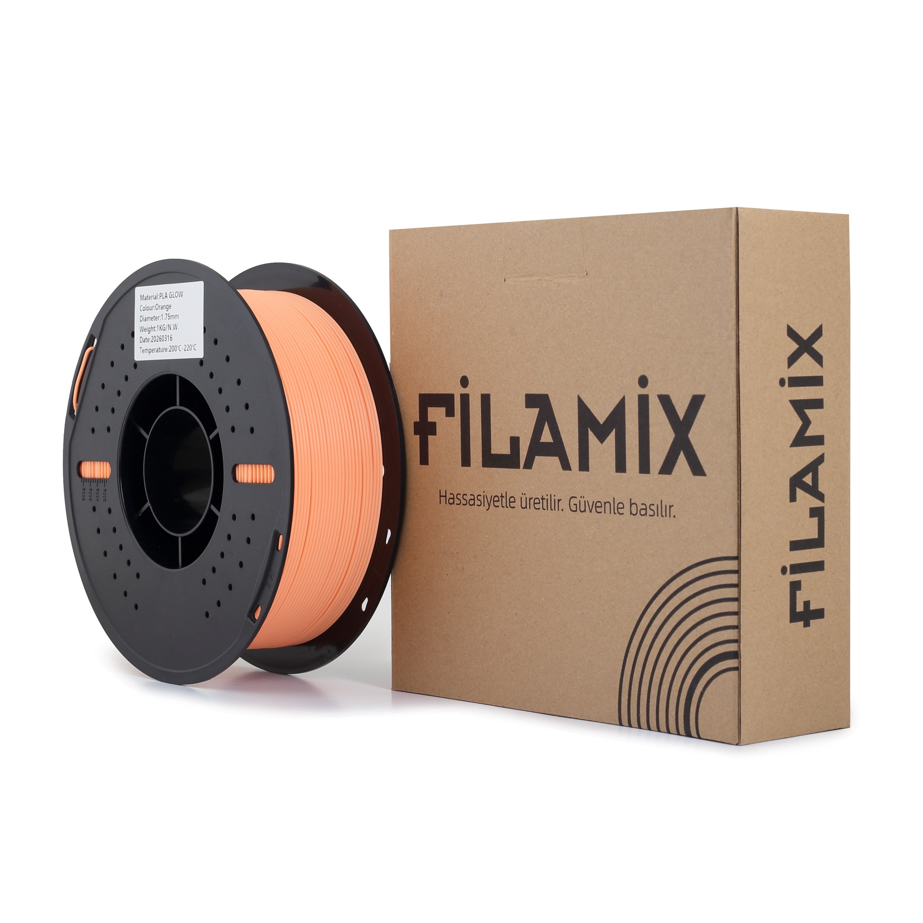 Filamix PLA Glow Turuncu Filament 1.75mm 1 Kg