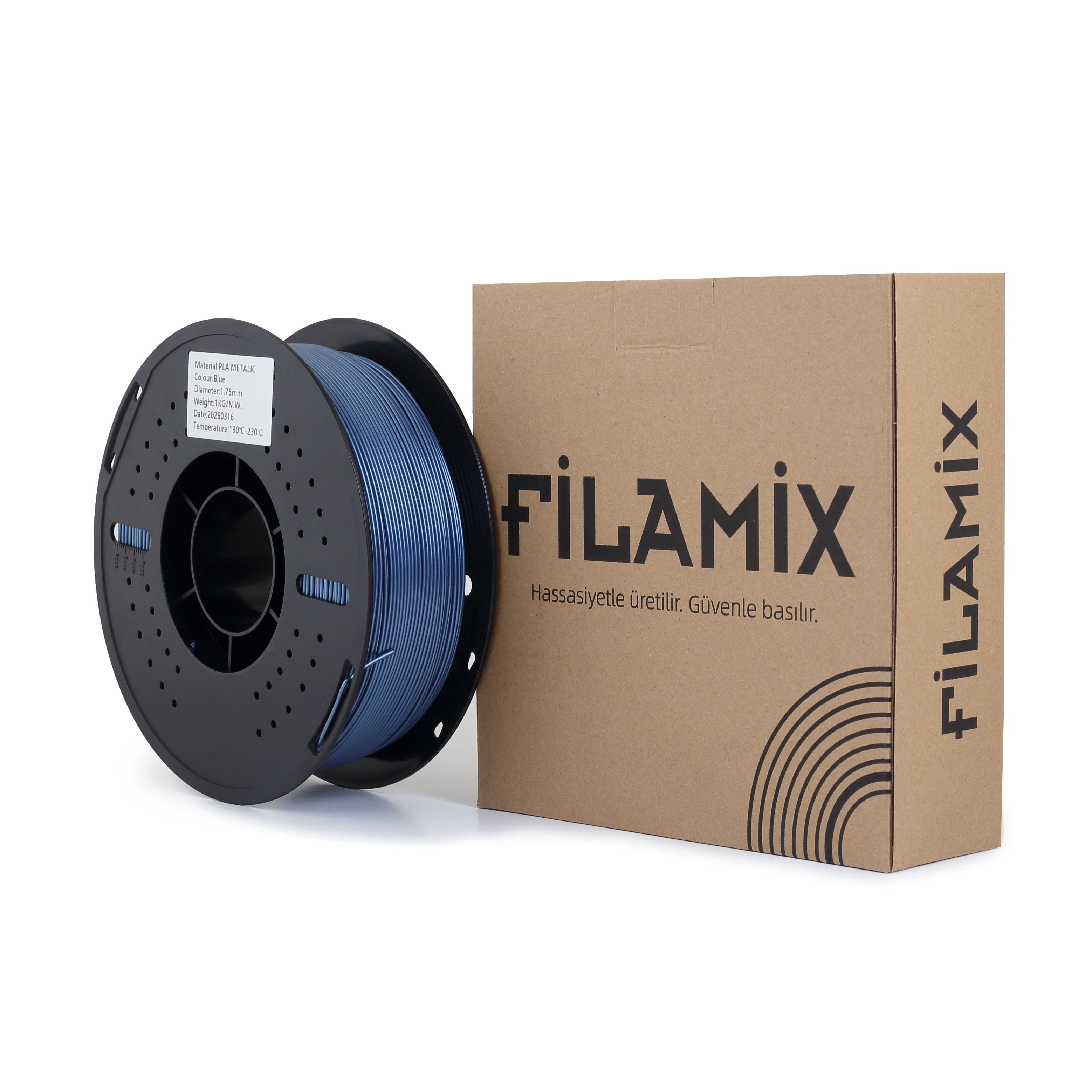 Filamix PLA Metalik Mavi Filament 1.75mm 1 Kg