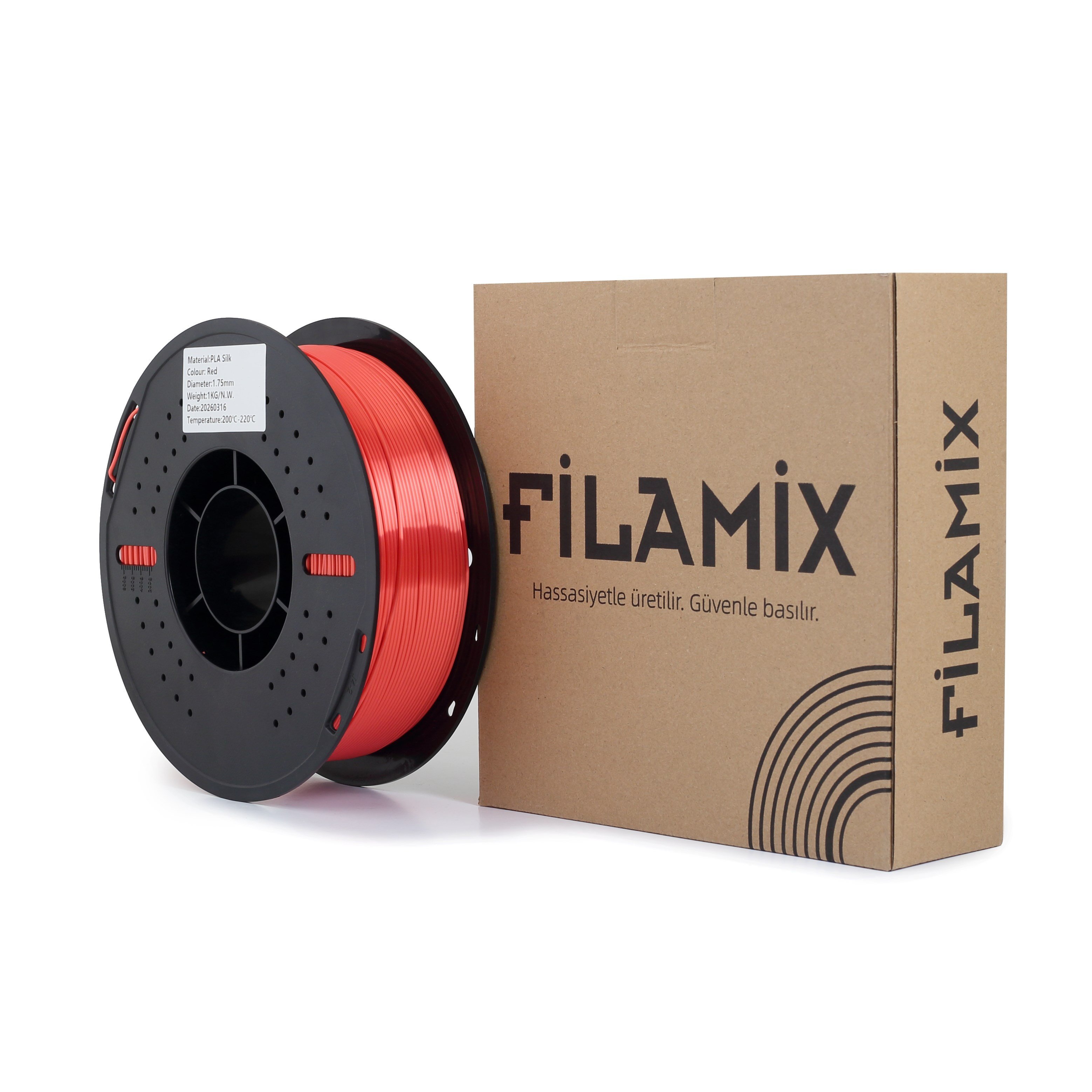 Filamix Silk PLA Kırmızı Filament 1.75mm 1 Kg