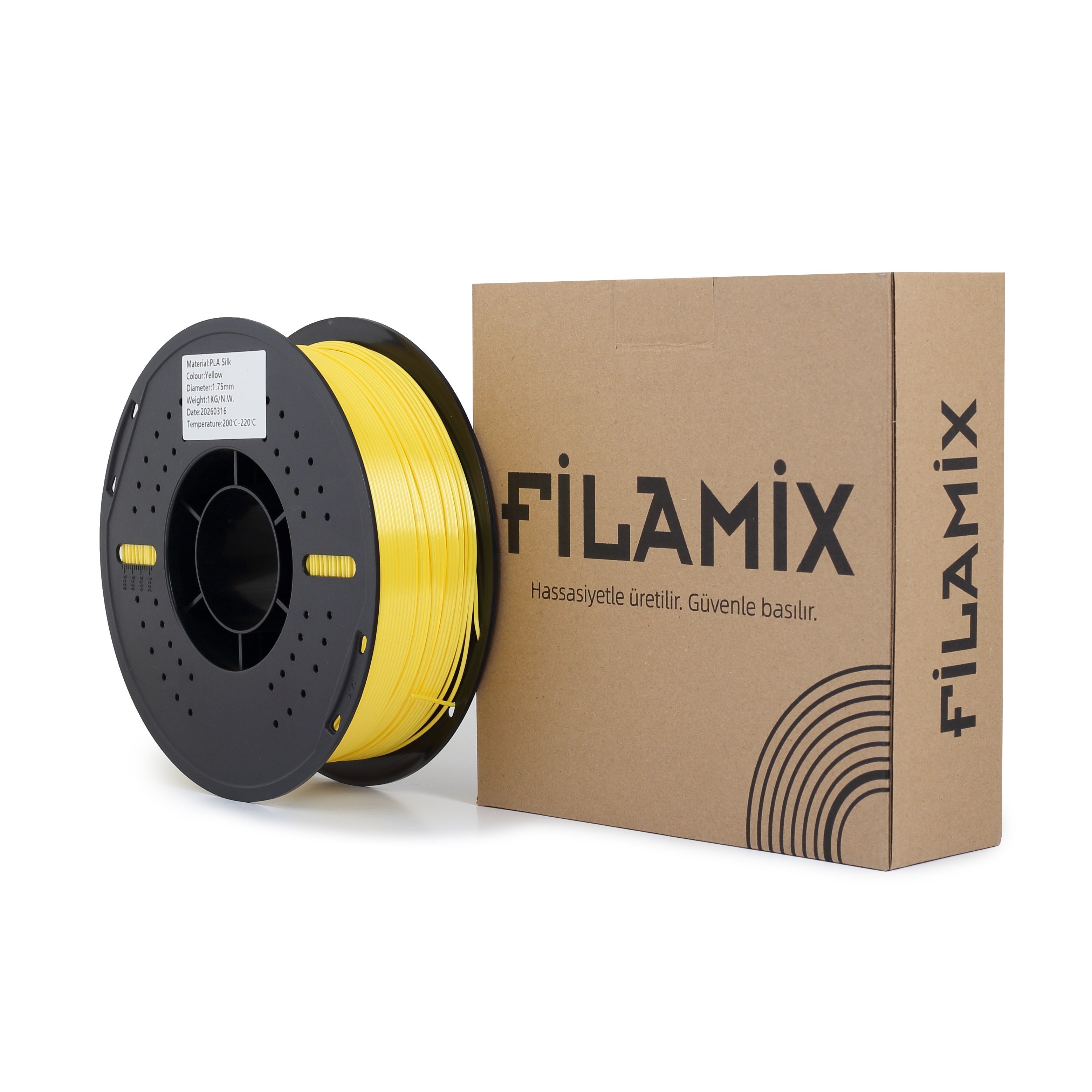 Filamix Silk PLA Sarı Filament 1.75mm 1 Kg