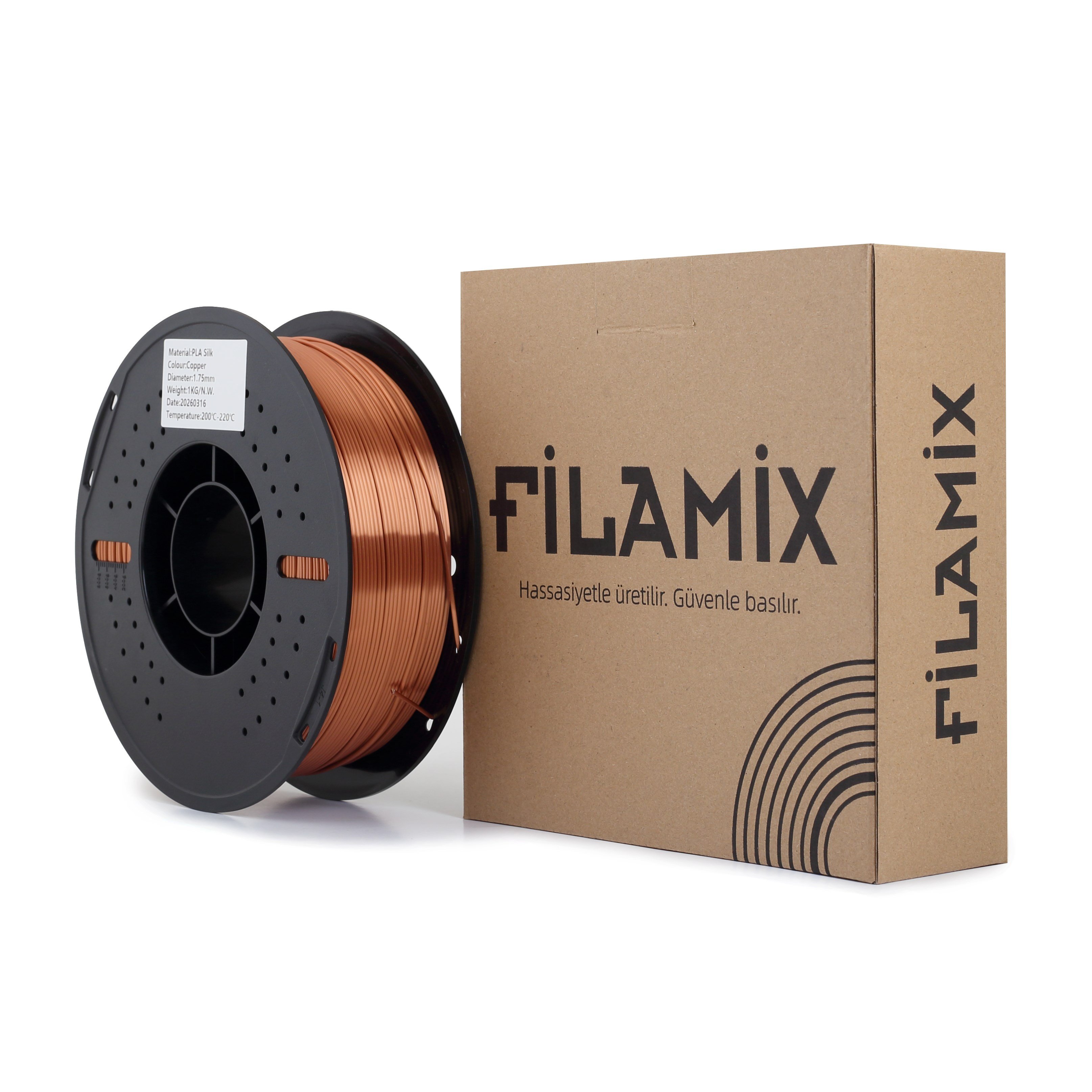 Filamix Silk PLA Bakır Filament 1.75mm 1 Kg
