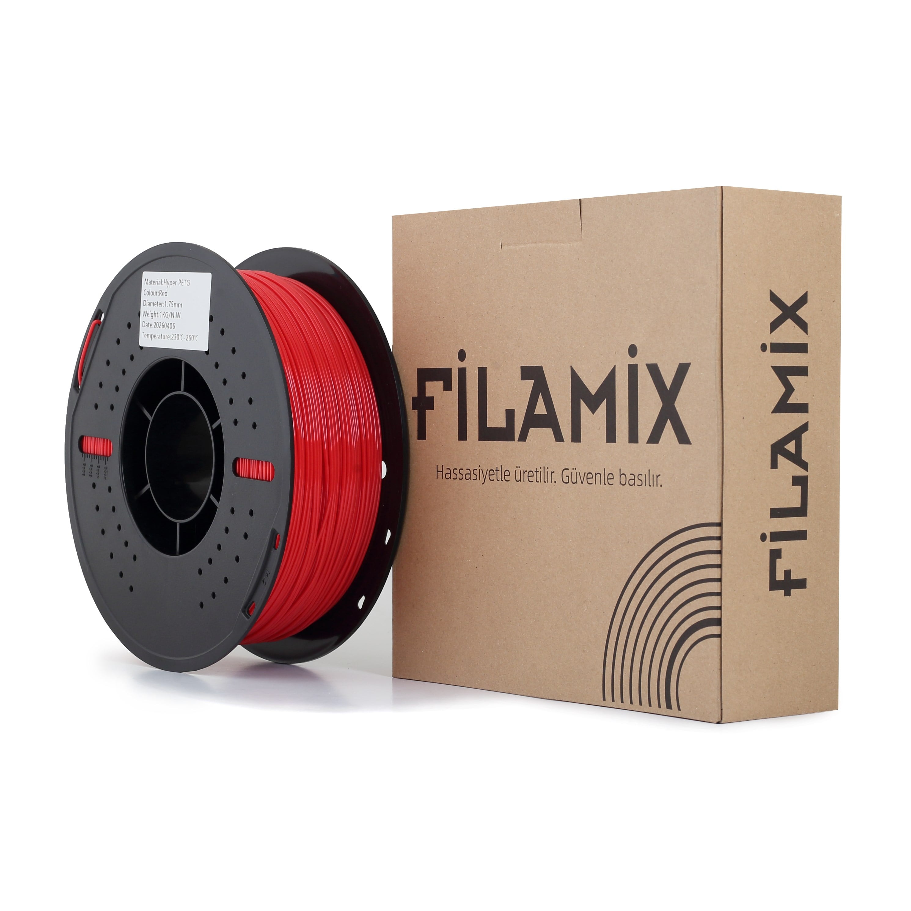 Filamix Hyper PETG Kırmızı Filament 1.75mm 1 Kg