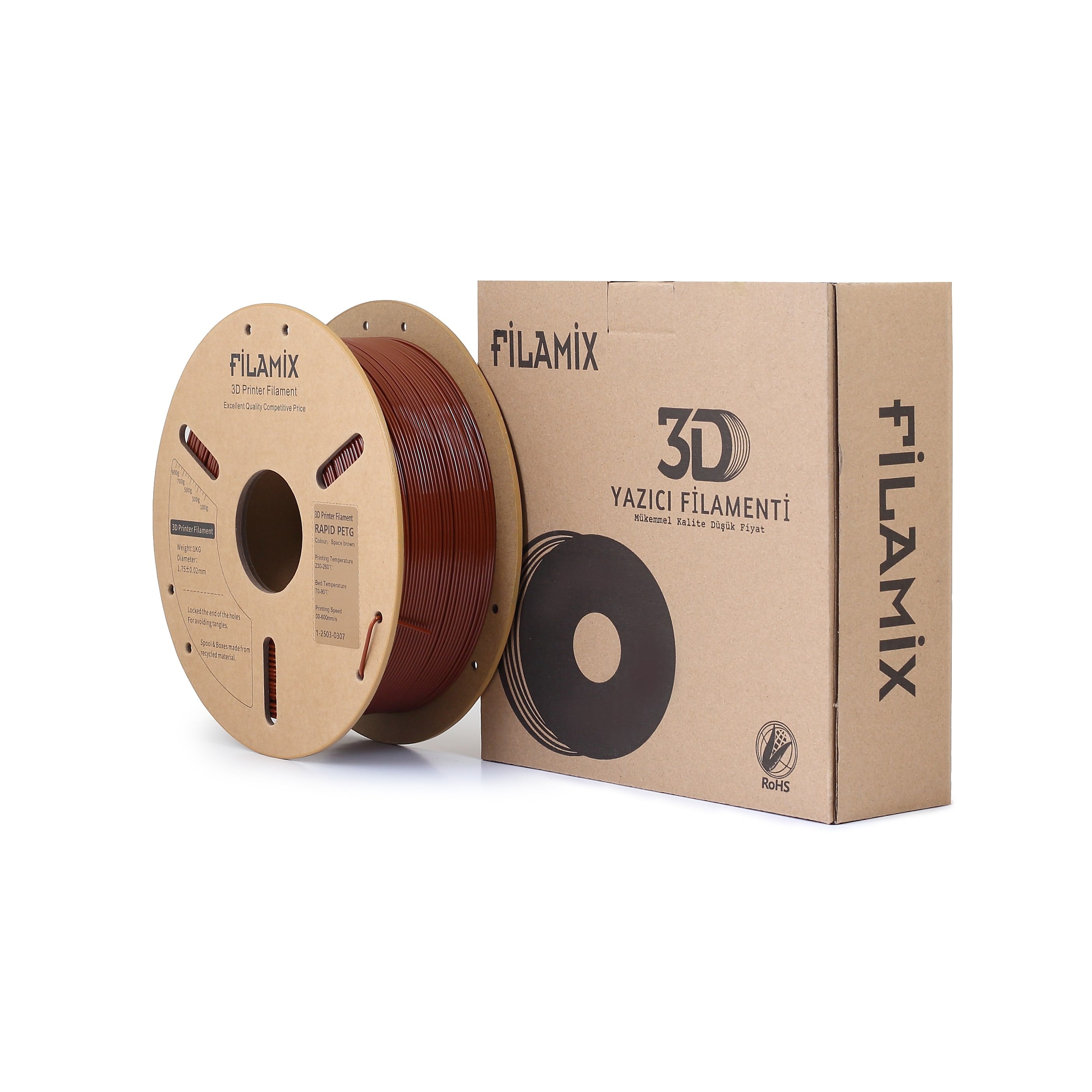 Filamix Hyper PETG Uzay Kahverengi Filament 1.75mm 1 Kg
