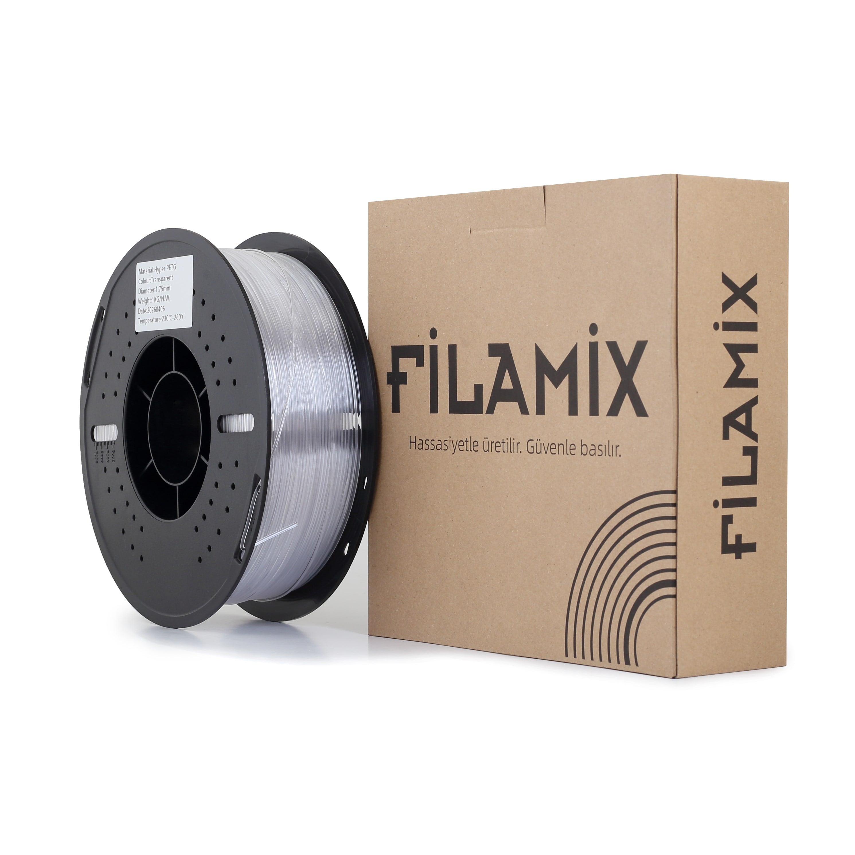 Filamix Hyper PETG Şeffaf Filament 1.75mm 1 Kg