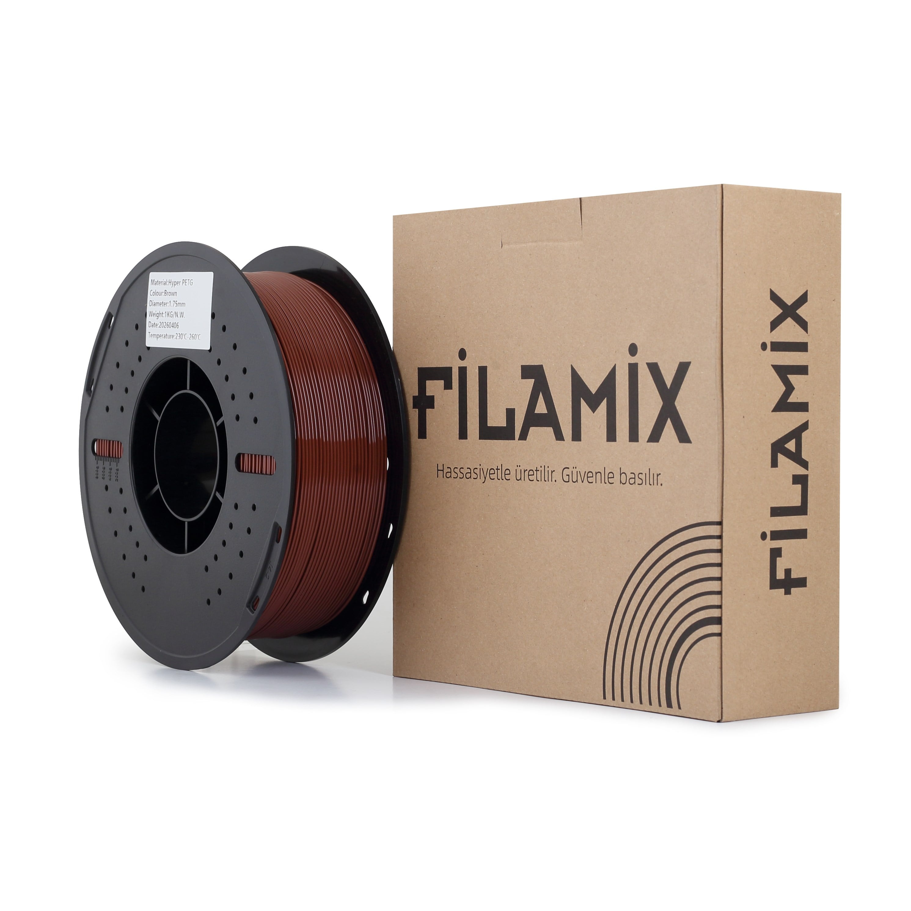 Filamix Hyper PETG Kahverengi Filament 1.75mm 1 Kg