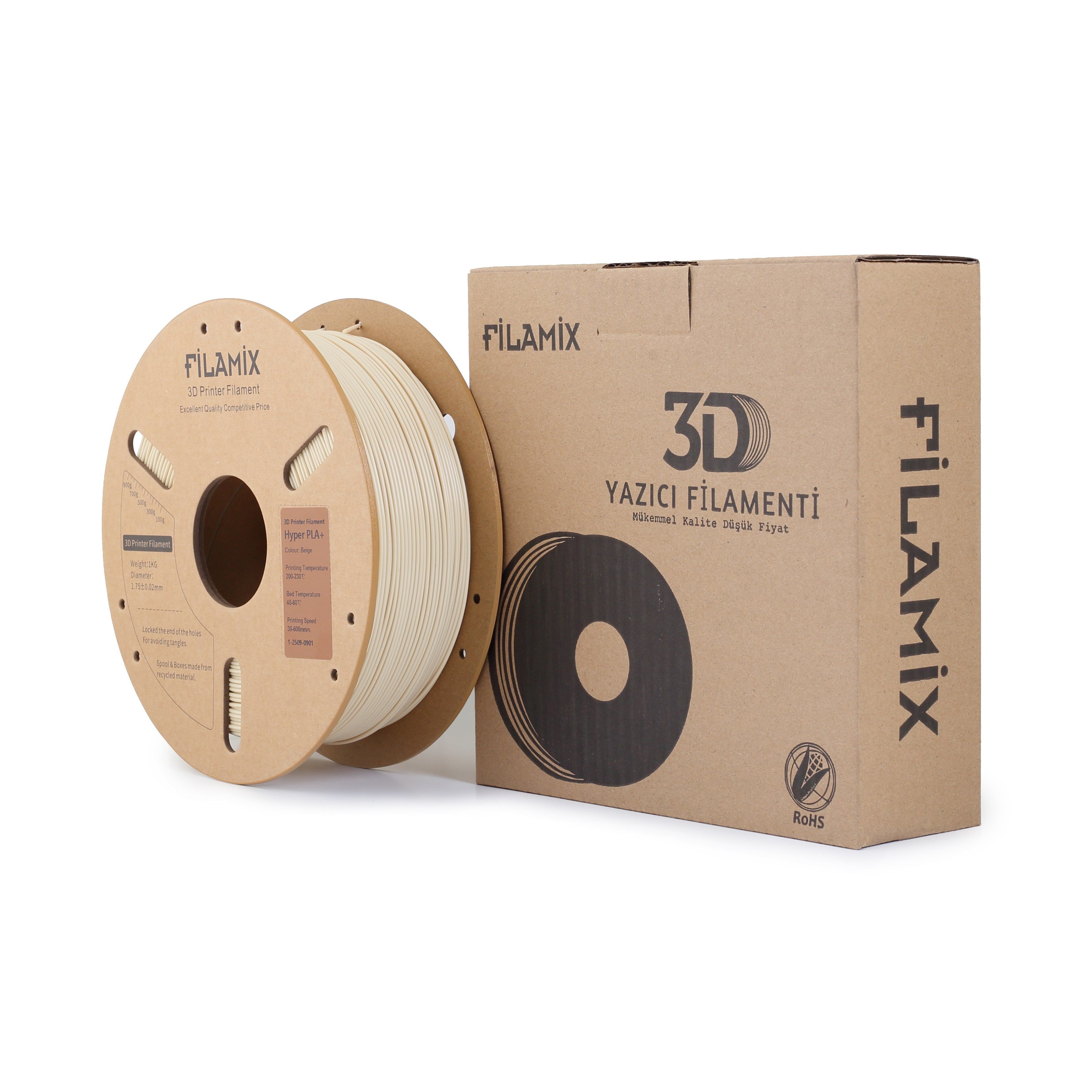 Filamix Bej Hyper PLA+ Filament 1.75mm 1 Kg