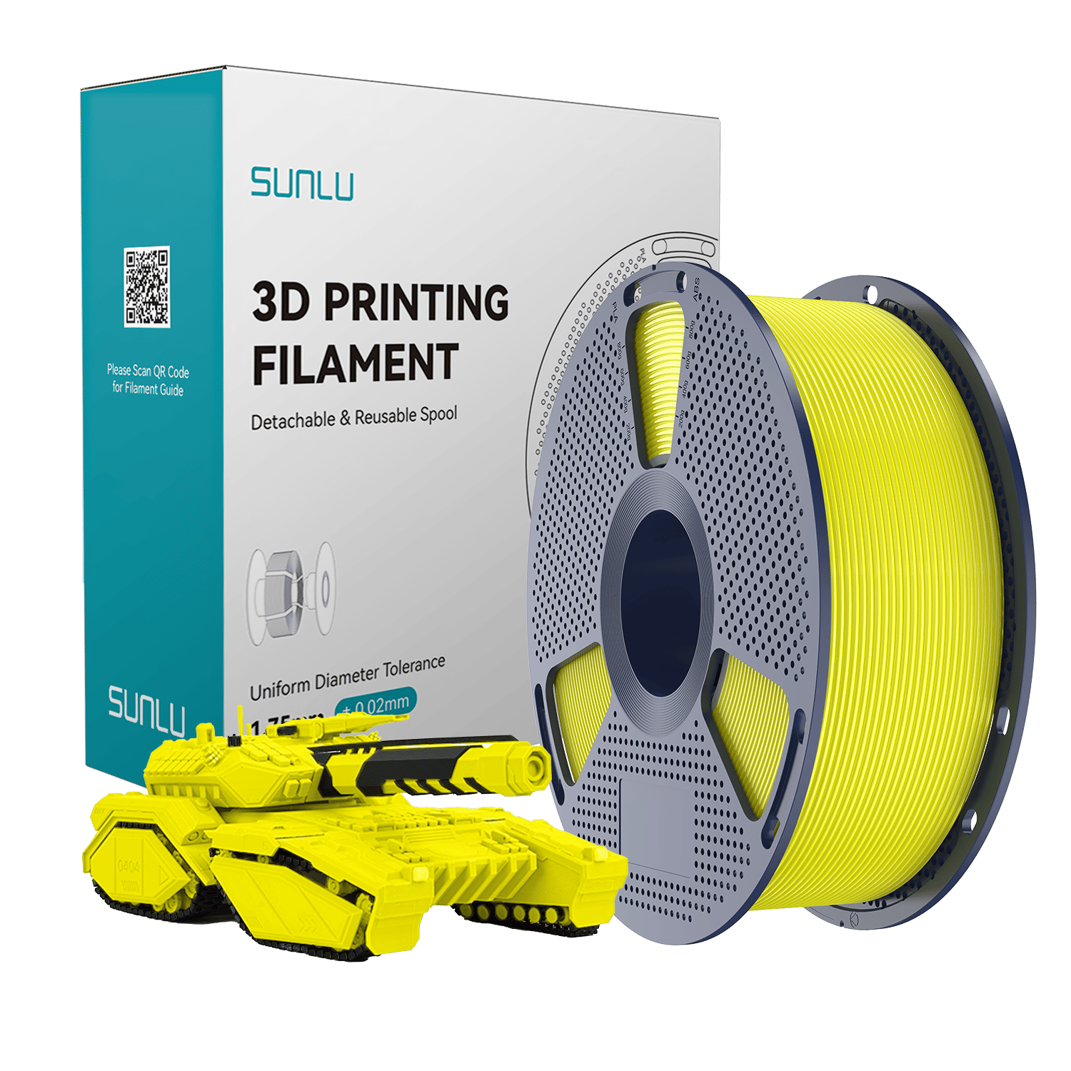 Sunlu Sarı PLA Filament - 1.75mm - 1 Kg