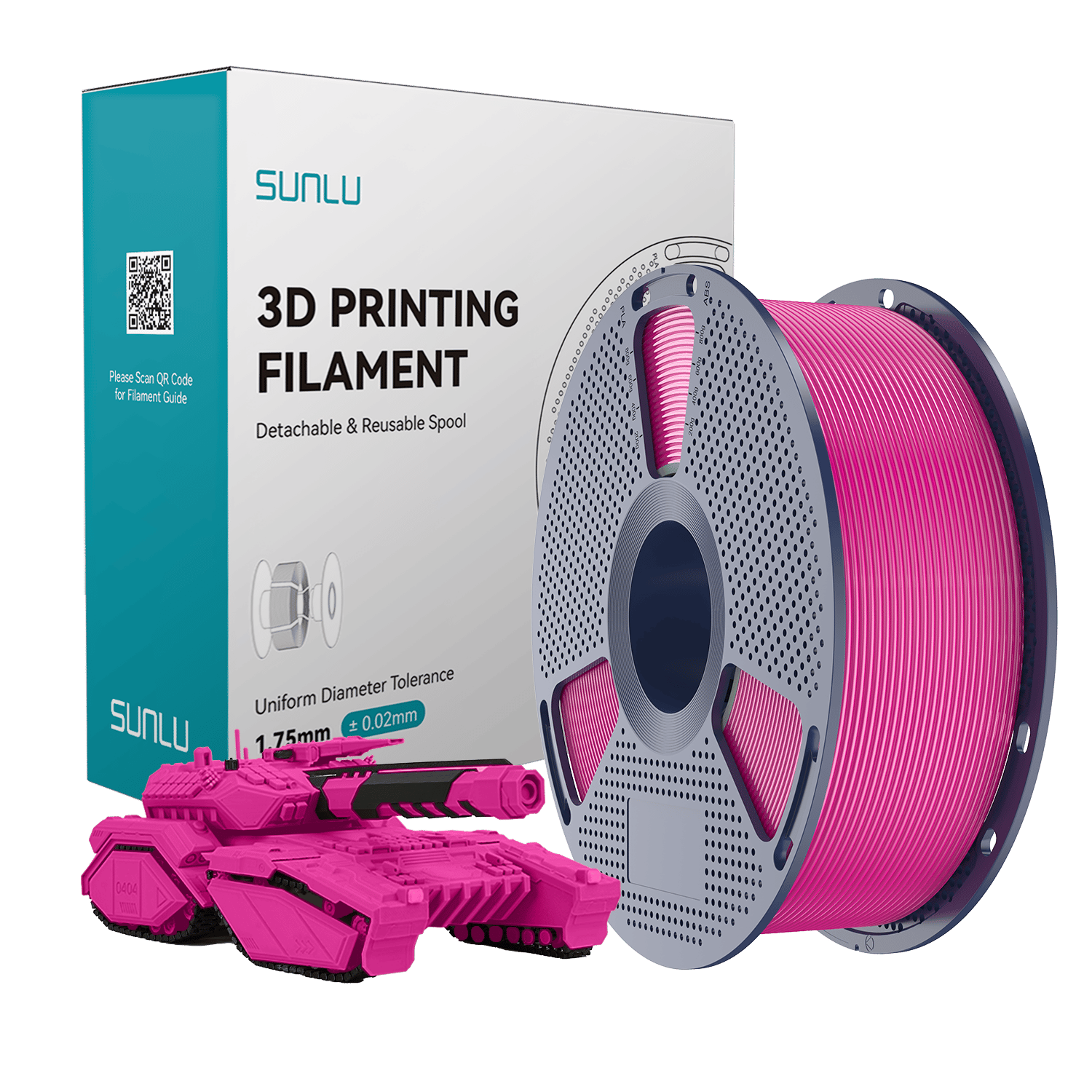 Sunlu Macenta PLA Filament - 1.75mm - 1 Kg