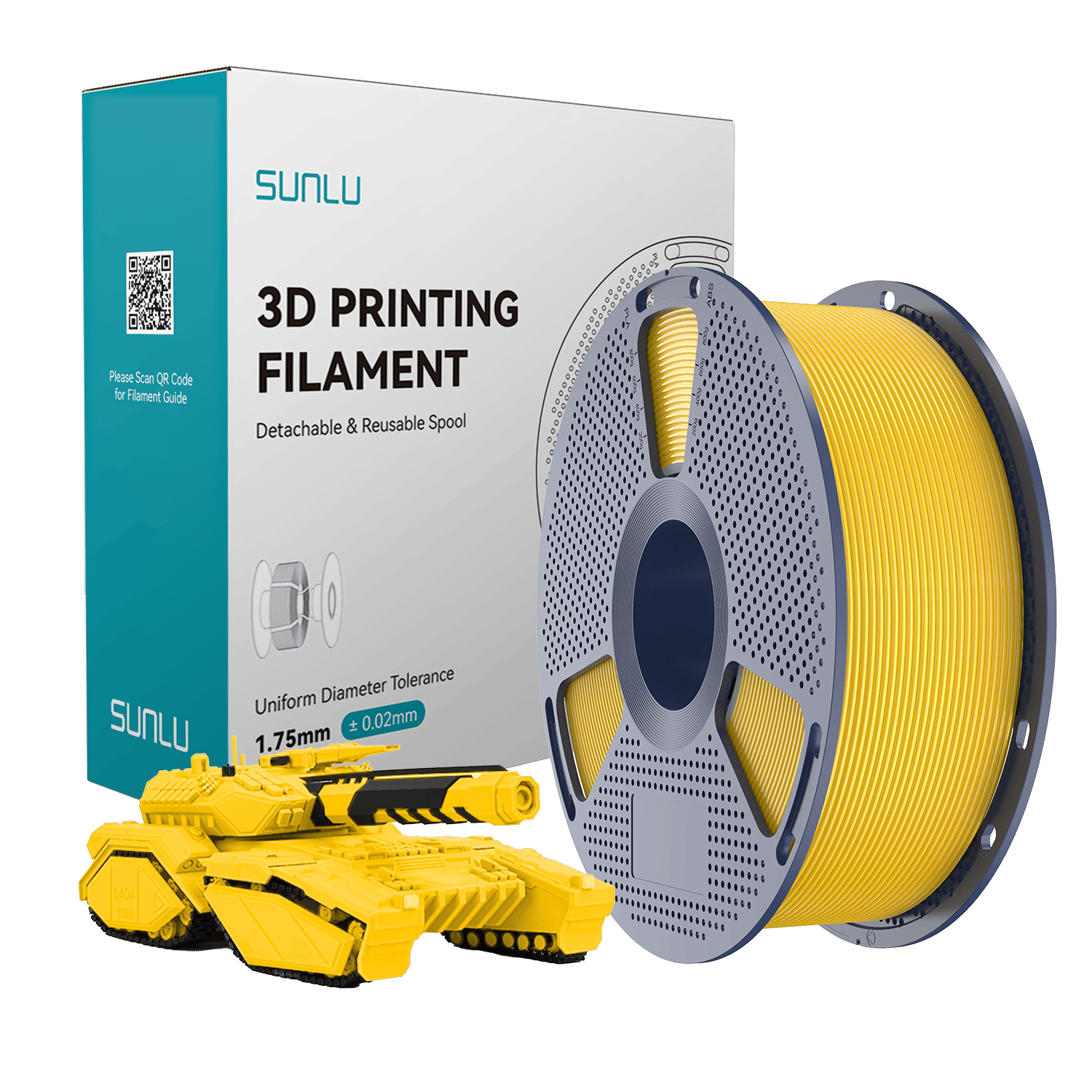 Sunlu Canlı Sarı PLA Filament - 1.75mm - 1 Kg