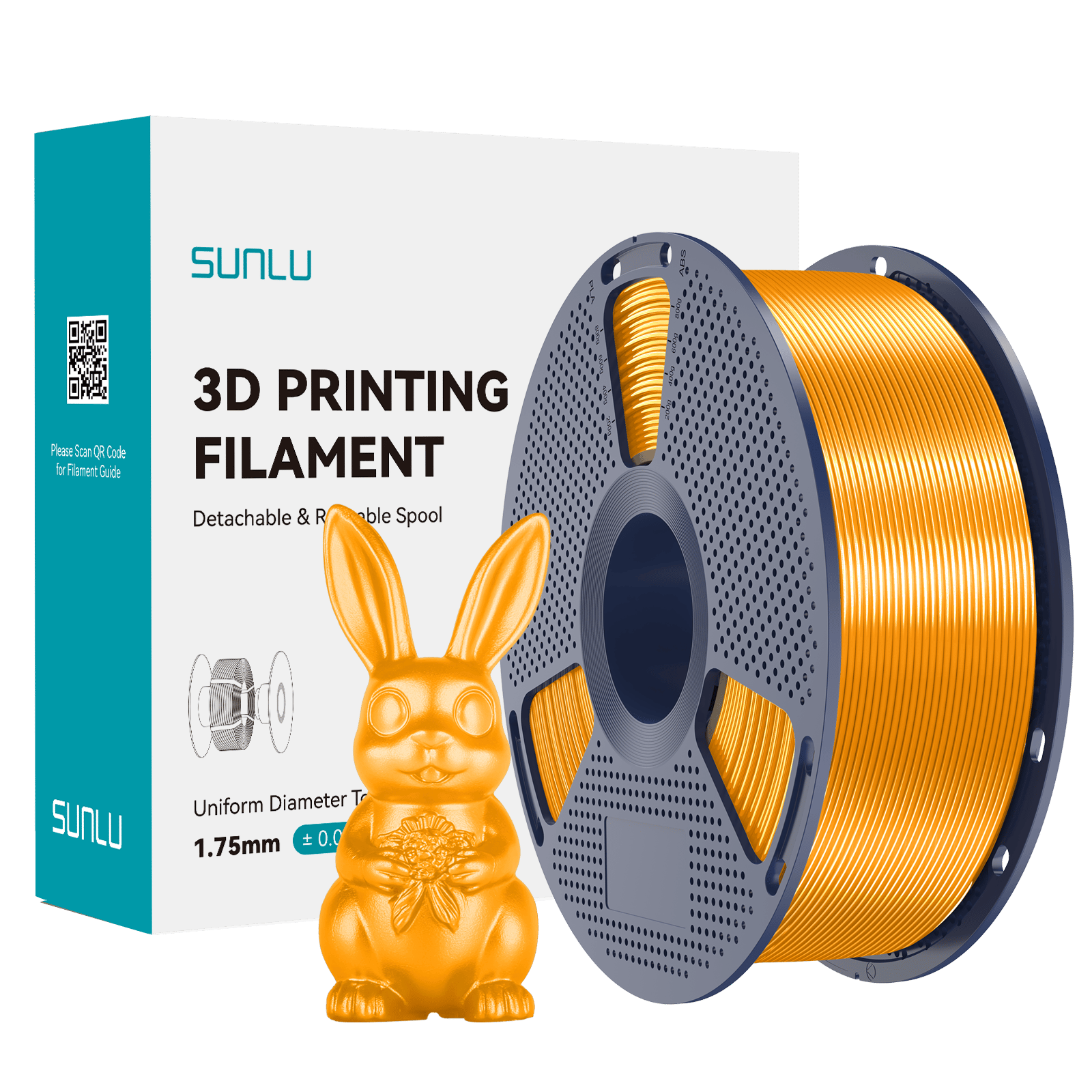Sunlu Brass Silk PLA+ Filament - 1.75mm - 1 Kg