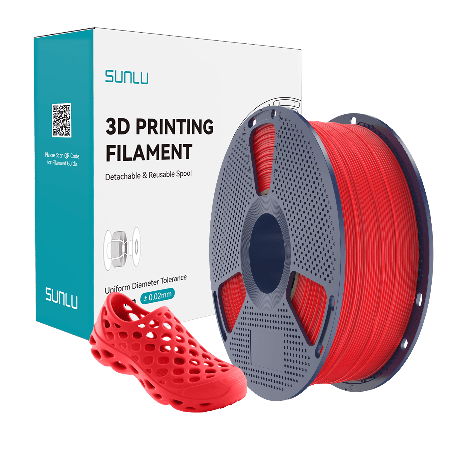 Sunlu Kırmızı TPU 95A Esnek Filament - 1.75mm - 1 Kg