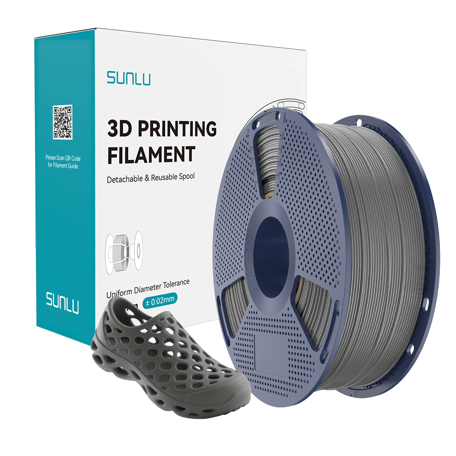 Sunlu Gri TPU 95A Esnek Filament - 1.75mm - 1 Kg