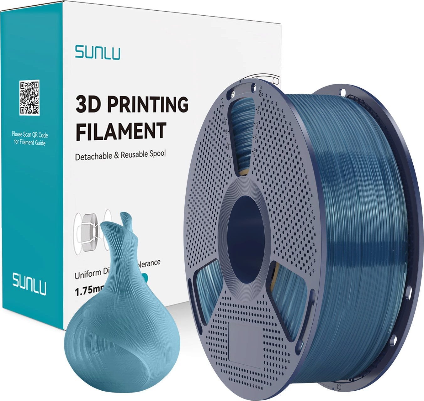 Sunlu Şeffaf Puslu Okyanus Mavi PLA Filament - 1.75mm - 1 Kg