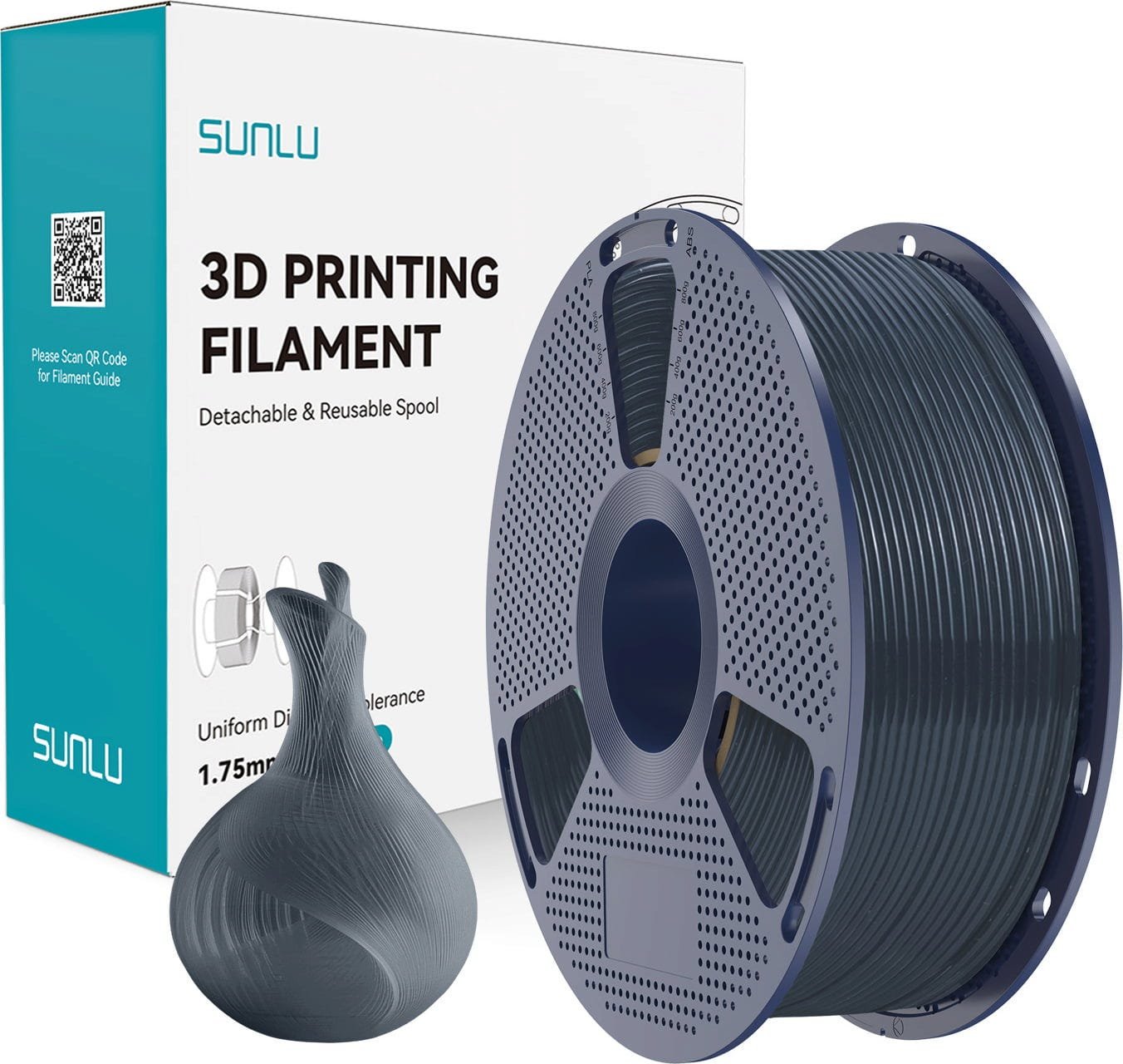 Sunlu Şeffaf Puslu Siyah PLA Filament - 1.75mm - 1 Kg
