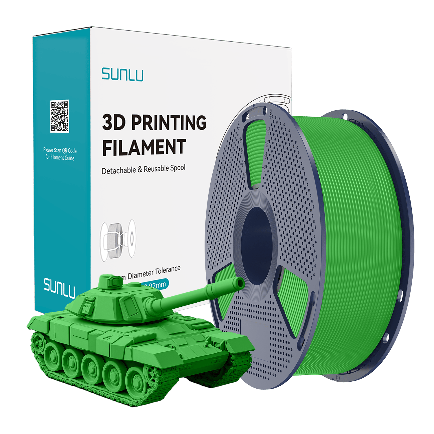 Sunlu Yeşil High Speed PLA+ Filament - 1.75mm - 1 Kg