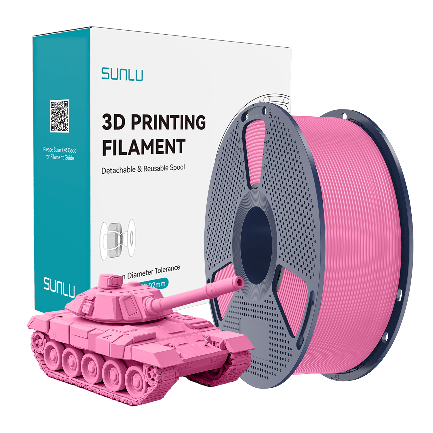 Sunlu Pembe High Speed PLA+ Filament - 1.75mm - 1 Kg