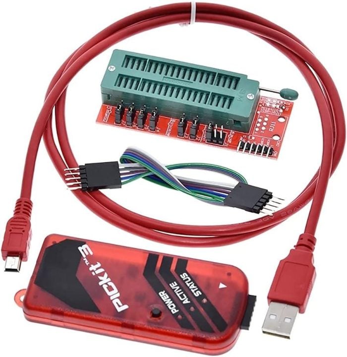 Pickit3 Pic Programlama Kartı ve Dip Çevirici Adaptör Kartı